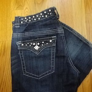 Cowgirl Tough Midnight Rocks Jeans 28x35